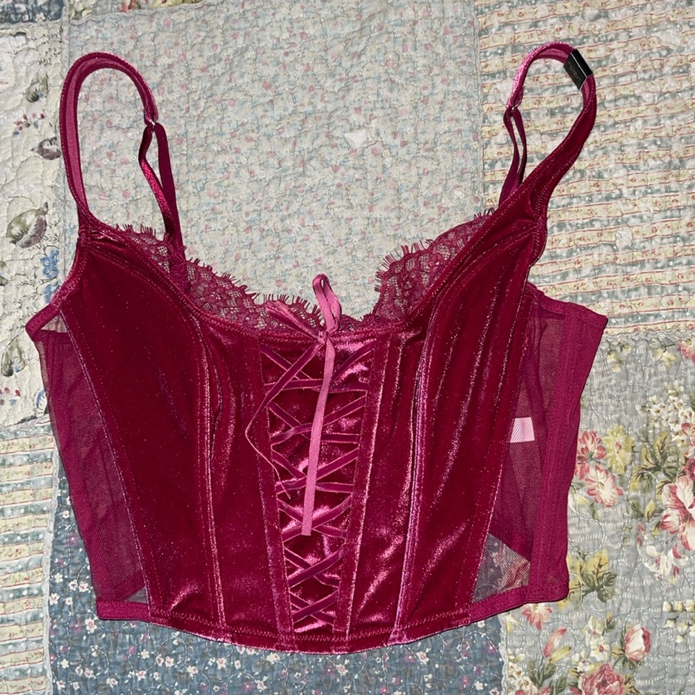 Fuchsia victorias secret corset top